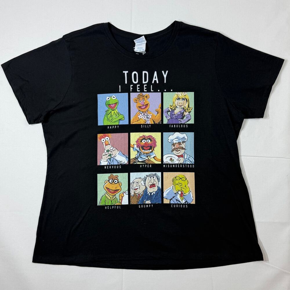 Women’s XXL Muppets “Today I Feel” Graphic Tee – 100% Cotton